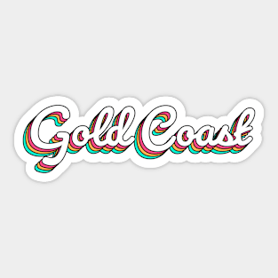 Gold Coast Australia Retro Script Sticker